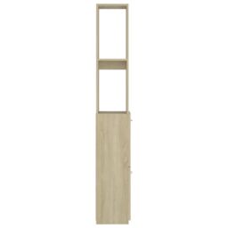 Berkfield Home Bathroom Cabinet Sonoma Oak 25x26.5x170 cm Engineered Wood in Brown - thumbnail 5