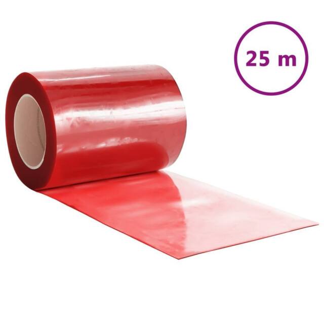 Berkfield Home Door Curtain Red 300 mmx2.6 mm 25 m PVC - image 1