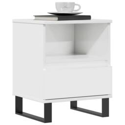 Berkfield Home Bedside Cabinet High Gloss White 40x35x50 cm Engineered Wood - Size: 40 x 35 x 50 cm - thumbnail 3