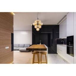 Netlighting Conor Globe Pendant Matt Black Balls Amber Glass Shade 13x G9 - thumbnail 5
