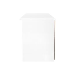 Ready Assembled 2 U Gloucester Wide 1 Drawer TV & Media Unit (Ready Assembled) in White - Size: Large - thumbnail 2