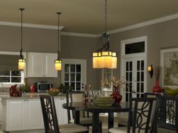 Loops 3 Bulb Chandelier Hanging Pendant LIght Imperial Bronze LED E27 100W Bulb - thumbnail 2