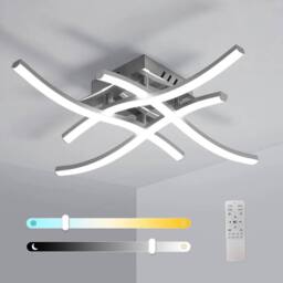 Kelvenix LED Ceiling Light Dimmable Chandeliers Metal Ceiling Lamp Bedroom in White - thumbnail 6