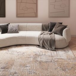 Kukoon 240cm x 330cm Extra Large Area Rugs Beige Cream Grey Living Room Carpet Floor Covering in Taupe - Size: 240 cm x 330 cm - thumbnail 3