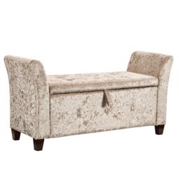 Home Discount Vida Designs Seville Storage Ottoman Velvet Fabric UKFR Furniture in Beige - thumbnail 8