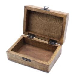 KDMD White Washed Wooden Box - 6x4 Slavic Design in Brown - thumbnail 3