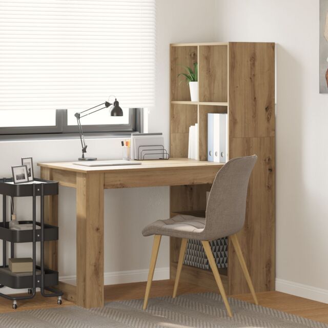 Berkfield Home with Shelf with Storage Artisan oak 122 x 67 x 145 cm in Brown - image 1