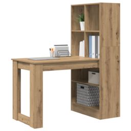 Berkfield Home with Shelf with Storage Artisan oak 122 x 67 x 145 cm in Brown - thumbnail 3
