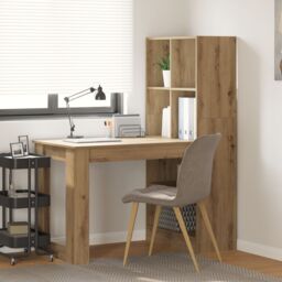 Berkfield Home with Shelf with Storage Artisan oak 122 x 67 x 145 cm in Brown - thumbnail 1