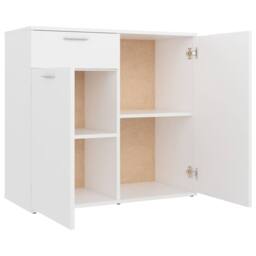 Berkfield Home Sideboard White 80x36x75 cm Engineered Wood - Size: 80 x 36 x 75 cm - thumbnail 8