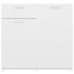 Berkfield Home Sideboard White 80x36x75 cm Engineered Wood - Size: 80 x 36 x 75 cm - thumbnail 6