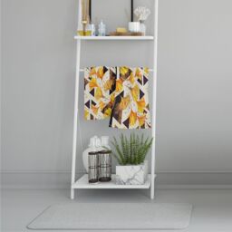 Benjamin Tate Design Orange Flowers & Triangles Soft Bath Towel - thumbnail 2