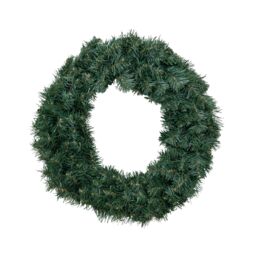 Samuel Alexander 47cm Plain Green Woodcote Spruce Hanging Christmas Wreath - thumbnail 8