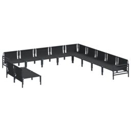 Berkfield Home Garden Sofa Set 11 pcs Anthracite Steel - thumbnail 6