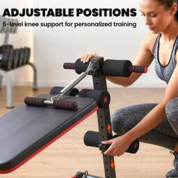KORVIXA Foldable Sit Up Bench Core Workout Fitness in Black - Size: 0-12 m - thumbnail 4