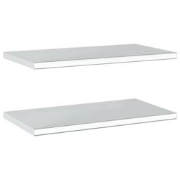 Berkfield Home Wall Shelves 2 pcs 75x40x3 cm Silver Stainless Steel - Size: 75 x 40 x 3 cm - thumbnail 7