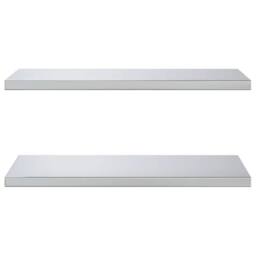 Berkfield Home Wall Shelves 2 pcs 75x40x3 cm Silver Stainless Steel - Size: 75 x 40 x 3 cm - thumbnail 5