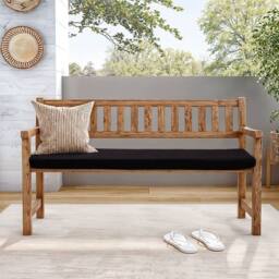 SPETLEK Black Garden Bench Cushion Patio Swing Chair 2 Seater Seat Pad - thumbnail 5