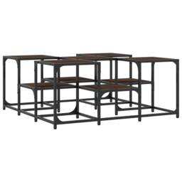 Berkfield Home Decorative Coffee Table Brown Oak 91x91x40 cm Engineered Wood - Size: 91 x 91 x 40 cm - thumbnail 3