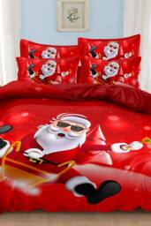 Ezysleep Rock on Santa Christmas Duvet Set in Red - Size: Single - thumbnail 2