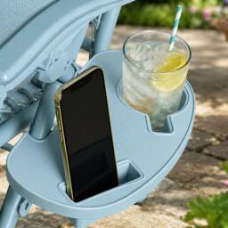 Neo Zero Gravity Recliner Garden Sun Loungers in Baby Blue - thumbnail 7