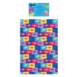 Baby Shark Doo Doo Reversible Duvet Cover Set in Bright Blue - Size: Single - thumbnail 2