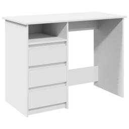 Berkfield Home Decorative Desk White 102x50x75 cm Engineered Wood - Size: 102 x 50 x 75 cm - thumbnail 3