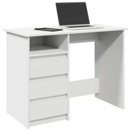 Berkfield Home Decorative Desk White 102x50x75 cm Engineered Wood - Size: 102 x 50 x 75 cm - thumbnail 2