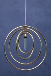 Orsina Gold Finish Pendant Light, Elliptical Stainless Steel Frame For Statement Lighting, Ceiling Light Fixture - thumbnail 2