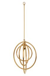 Orsina Gold Finish Pendant Light, Elliptical Stainless Steel Frame For Statement Lighting, Ceiling Light Fixture - thumbnail 4