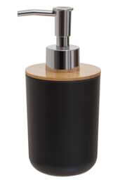 Orsina 300 ml Black Lotion Dispenser, Bamboo Fibre Hand Lotion Pump, Modern Design Soap Dispenser
