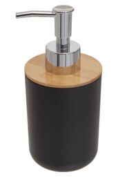 Orsina 300 ml Black Lotion Dispenser, Bamboo Fibre Hand Lotion Pump, Modern Design Soap Dispenser - thumbnail 2