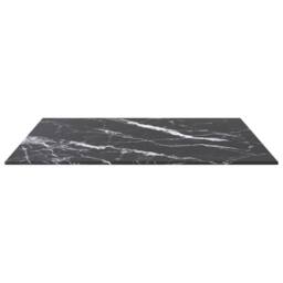 Berkfield Home Table Top Black 60x60 cm 6 mm Tempered Glass with Marble Design - thumbnail 3