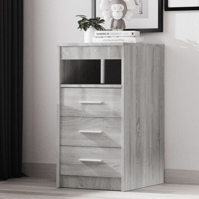 Berkfield Home Drawer Cabinet Grey Sonoma 40x50x76 cm Engineered Wood - Size: 40 x 50 x 76 cm - image 1