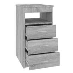 Berkfield Home Drawer Cabinet Grey Sonoma 40x50x76 cm Engineered Wood - Size: 40 x 50 x 76 cm - thumbnail 6