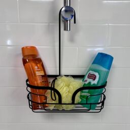 Showerdrape Dante Mini Hanging Shower Caddy in Black - thumbnail 3