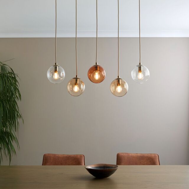 Pagazzi Branco 5 Light Antique Brass Pendant Bar in Gold - image 1