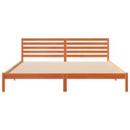 Berkfield Home with Headboard Wax brown 200 x 220 cm Solid pine wood - thumbnail 6