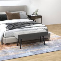 STILVORA Bench with Steel Legs Grey - thumbnail 2