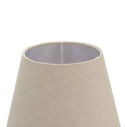 Lemon Pavilion Furniture and Decor Incia Column Table Lamp - Fabric/Wood - L12 x W12 x H50 cm - Brown in Grey - thumbnail 4