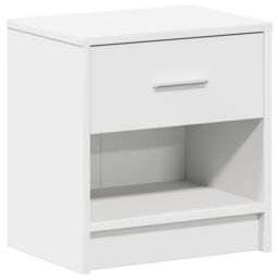 Berkfield Home Bedside Cabinet with Drawer White 39x28x41 cm - Size: 39 x 28 x 41 cm - thumbnail 2