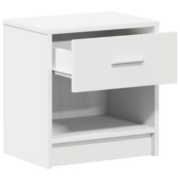 Berkfield Home Bedside Cabinet with Drawer White 39x28x41 cm - Size: 39 x 28 x 41 cm - thumbnail 5