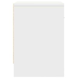 Berkfield Home Bedside Cabinet with Drawer White 39x28x41 cm - Size: 39 x 28 x 41 cm - thumbnail 6