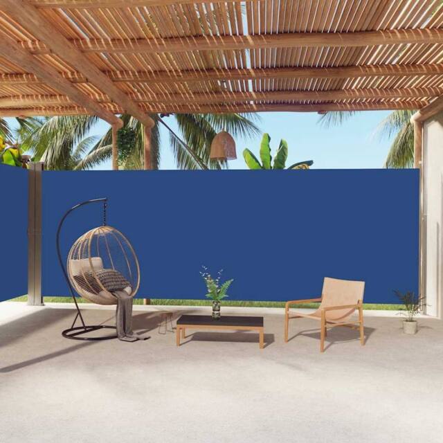 Berkfield Home Retractable Side Awning Blue 220x1000 cm - image 1