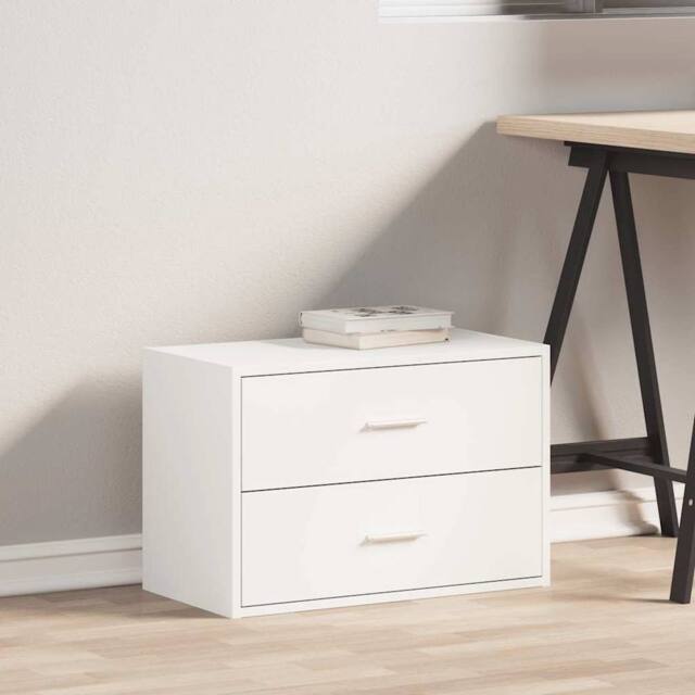 Berkfield Home Durable Cabinet with 2 Drawers White 60x31x40 cm Engineered Wood - Size: 60 x 31 x 40 cm - image 1