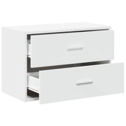 Berkfield Home Durable Cabinet with 2 Drawers White 60x31x40 cm Engineered Wood - Size: 60 x 31 x 40 cm - thumbnail 5