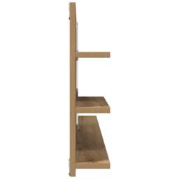 Berkfield Home Durable Bathroom Mirror Cabinet Artisan Oak 90x11x45 cm Engineere in Brown - Size: 90 x 11 x 45 cm - thumbnail 5