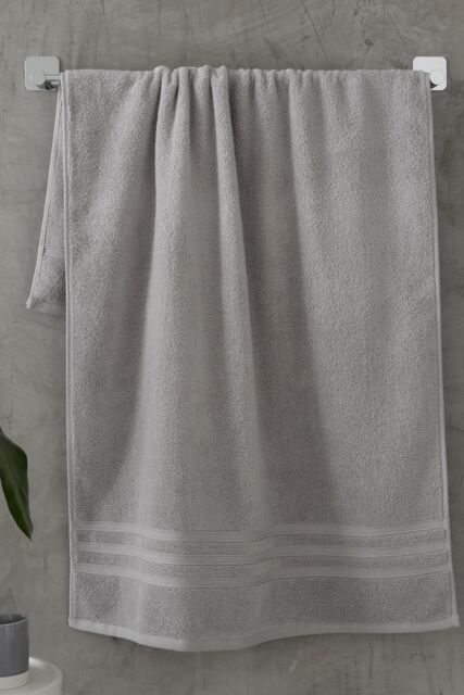 Catherine Lansfield 'Zero Twist' Bath Towel in Silver - image 1