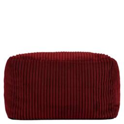 icon Amara Square Bean Bag Footstool, Corduroy in Burgundy - thumbnail 3