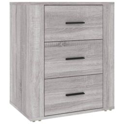 Berkfield Home Bedside Cabinet Grey Sonoma 50x36x60 cm Engineered Wood - Size: 50 x 36 x 60 cm - thumbnail 2